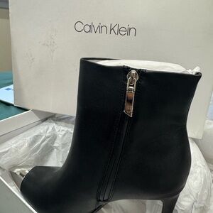 Calvin Klein Black Ankle Booties with Sleek Design